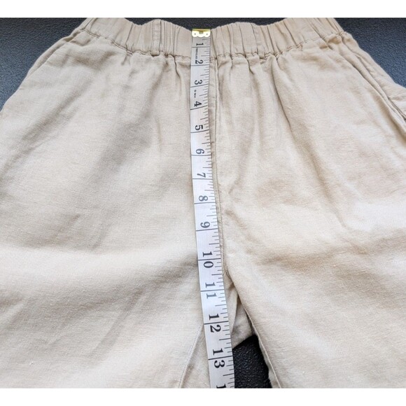 Quince Women Pant 100% European Linen Color Flax Pull On Elastic Waist Size XS - Picture 6 of 12